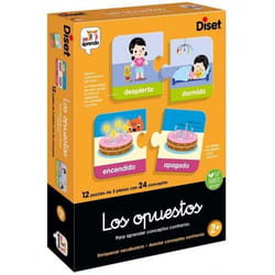 Jeu éducatif puzzle carton - DISET - Japprends les contraires - Multicolore - 3 ans et plus