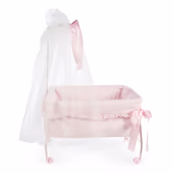 La Nina Berceau A Baldaquin Rose