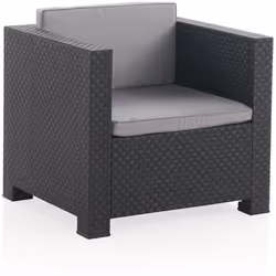 Fauteuil individuel idéal pour le balcon ou la terrasse. Ses lignes minces et son confort font que la chaise réconforte la me ...