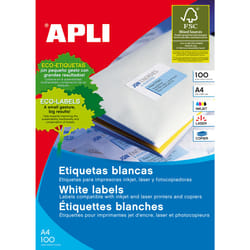APLI 01271 étiquette à imprimer Blanc