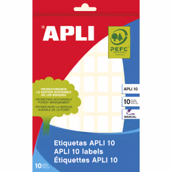 APLI 01635, Blanc, Rectangle, Permanent, 12 mm, 18 mm, 560 pièce(s)