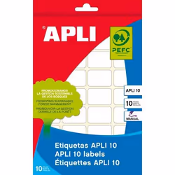 APLI 01639, Blanc, Rectangle, Permanent, FSC, 16 mm, 22 mm