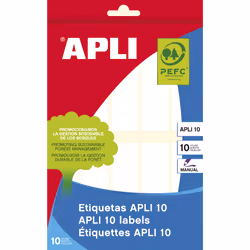 APLI 01643, Blanc, Rectangle, Permanent, FSC, 20 mm, 75 mm