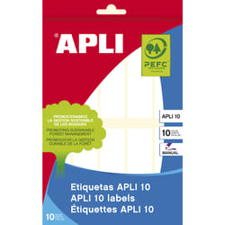 APLI 01643 étiquette auto-collante Rectangle Permanent Blanc 100 pièce(s)
