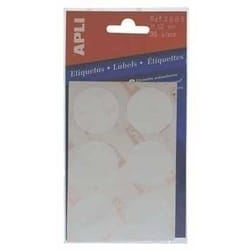 APLI Circular labels 5 sheets 13 x 13mm Yellow étiquette auto-collante Jaune 175 pièce(s)