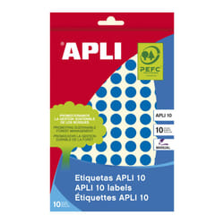 APLI 02731 étiquette auto-collante Rond Permanent Bleu 1008 pièce(s)