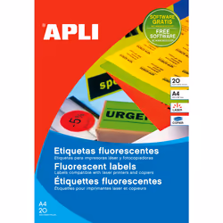 APLI 02878, Jaune, Rectangle, Permanent, 210 x 297, A4, Universel