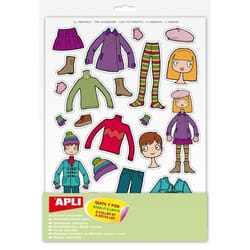 Pochette de gommettes - APLI - 12 feuilles - 264 gommettes - Adhésif enlevable - Pour enfants