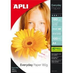 APLI 11475 papier photos Blanc