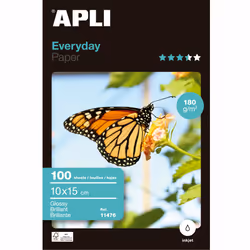 APLI 11476, Gloss, Blanc, 1 pièce(s), 180 g, 100 feuilles, 100 x 150