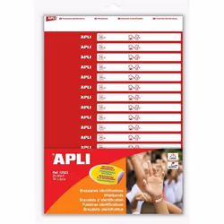 APLI Pochette de 32 Bracelets dIdentification Indéchirable