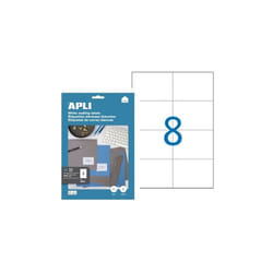 Apli - Etiquettes adresse jet d'encre, laser et copieur 105 x 74 mm blanche - Boîte de 80
