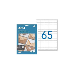 Etiquettes adresse jet d'encre, laser et copieur 38 x 21,2 mm Apli blanche - Boîte de 650