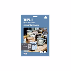 APLI 12927 - 10 Feuilles de 189 Etiquettes 25,4 x 10 mm - Apli Ce blister d'étiquettes blanches Apli est parfait pour vos imp ...