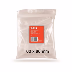 Sachets plastiques refermables - APLI - 60 x 80 mm - PE 50µ - Pack de 100 - Hygiénique