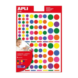 Apli Agipa Gommettes rouleau Rond Ø 20mm - Bleu métallisé
