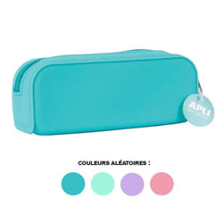 APLI 17408 trousse à crayons Bleu, Vert, Mauve, Rose