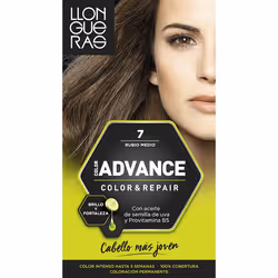 Llongueras Color Advance 7 Medium Blond, Blonde, Medium Blond, Femmes, Tous types de cheveux, Maintien de la couleur, Nourris ...