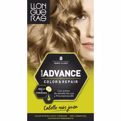 Llongueras Color Advance 8 Light Blond, Blonde, Light Blond, Femmes, Tous types de cheveux, Maintien de la couleur, Nourrissa ...