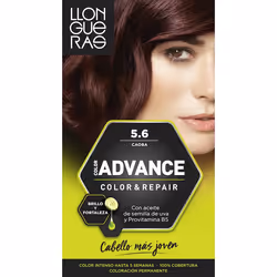 Llongueras Color Advance 5.6 Dark Red, Rouge, Dark Red, Femmes, Tous types de cheveux, Maintien de la couleur, Nourrissant, B ...