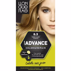 Llongueras Color Advance 8.3 Golden Light Blond, Blonde, Golden Light Blond, Femmes, Tous types de cheveux, Maintien de la co ...