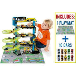 Garage pour enfants Molto 4 étages + 10 voitures + Tapis de Jeu - MOLTO - Cars - Mixte - 3 ans et plus