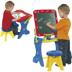 Tableau et Bureau 2 en 1 MOLTO - Rouge/Bleu