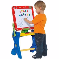 Jouet - MOLTO - Tableau enfant - Magnétique et bureau - Rouge/Bleu