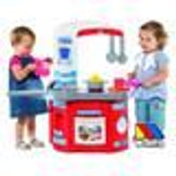 Cuisine pour enfant - MOLTO - Ma première cuisine - Rose - Jouet - 12 accessoires