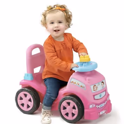 Jeu de construction - MOLTO - 3 x 1 camion rose avec 10 blocs - Mixte - Livré monté - A partir de 3 ans