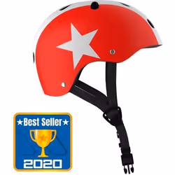 Casque pour enfants - MOLTO - Rouge - Pour vélo rollers ski trottinette skateboard BMX