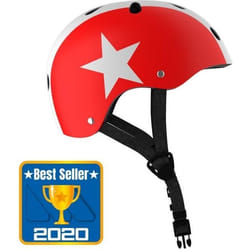 Casque pour enfants - MOLTO - Rouge - Pour vélo rollers ski trottinette skateboard BMX
