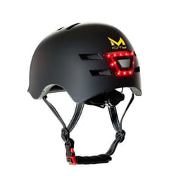 Casque avec lumière avant et arrière LED pour adultes - MOLTO - Taille M - Noir - Trottinette