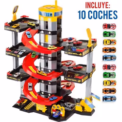Garage à jouets 6 étages avec 10 voitures - MOLTO - Gamme Molto - Pour enfants dès 3 ans