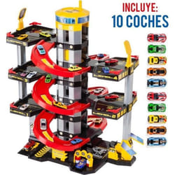 Garage à jouets 6 étages avec 10 voitures - MOLTO - Gamme Molto - Pour enfants dès 3 ans