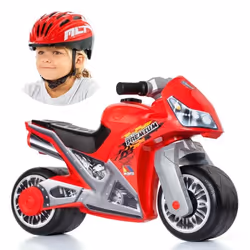 Moto Molto Cross Premium avec Casque MLT rouge pour enfant - MOLTO - A pédales - 2 roues