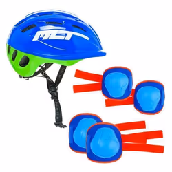 Ensemble de Casque et Protections - Molto - Bleu - Pour Enfants 2-10 ans - Multisport - Sécurité Maximale