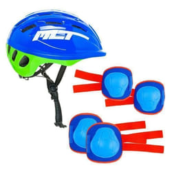 Ensemble de Casque et Protections - Molto - Bleu - Pour Enfants 2-10 ans - Multisport - Sécurité Maximale