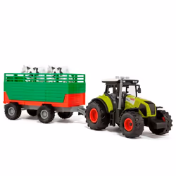 Tracteur jouet - Molto - Avec remorque - Lumières et sons - Set de 4 pièces - Pour enfants dès 3 ans