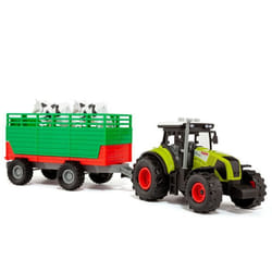 Tracteur jouet - Molto - Avec remorque - Lumières et sons - Set de 4 pièces - Pour enfants dès 3 ans