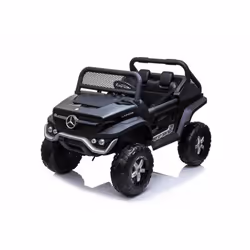 RunRunToys Voiture électrique pour enfants Mercedes Benz Unimog Noir Multicouleur 12V