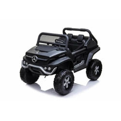 RunRunToys Voiture électrique pour enfants Mercedes Benz Unimog Noir Multicouleur 12V