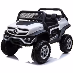 RunRunToys Voiture électrique pour enfants Mercedes Benz Unimog Blanc 12V