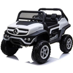 RunRunToys Voiture électrique pour enfants Mercedes Benz Unimog Blanc 12V