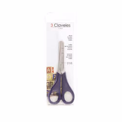 3 Claveles 00188 Ciseaux pour loisirs créatifs, Universel Découpe droite Bleu, Acier inoxydable