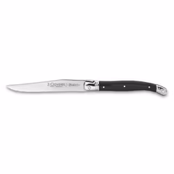 3 Claveles 01481, Couteau à steak, Construction en deux pièces, 11,5 cm, Acier inoxydable, Acier inoxydable, Noir