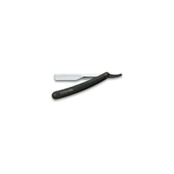 3 Claveles - Rasoir de barbier avec lame interchangeable en acier inoxydable en noir et argent