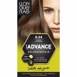 Llongueras Color Advance 6.24 Macadamia Brown, Marron, Macadamia Brown, Femmes, Tous types de cheveux, Maintien de la couleur ...