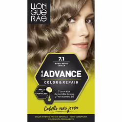 Llongueras Color Advance 7.1 Medium Ash Blonde, Blonde, Medium Ash Blonde, Femmes, Tous types de cheveux, Maintien de la coul ...