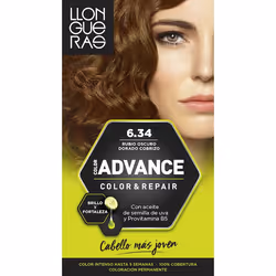 Llongueras Color Advance 6.34 Dark Golden Copper Blond, Blonde, Dark Golden Copper Blond, Femmes, Tous types de cheveux, Main ...